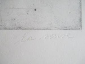 Geertjan van Oostende - Grote ets "La Veuve" kopen? Bied vanaf 35!