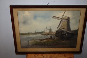 Niet of onleesbaar gesigneerd - MOLENS IN LANDSCHAP kopen? Bied vanaf 1!