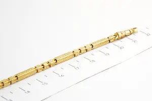 186 - Hoog gehalte 22 karaats geel-gouden armband - staafjes / schakel model kopen? Bied vanaf 630!