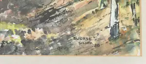Johan Hendrik Gelink - herfstlandschap Buurse | aquarel - ingelijst kopen? Bied vanaf 39!