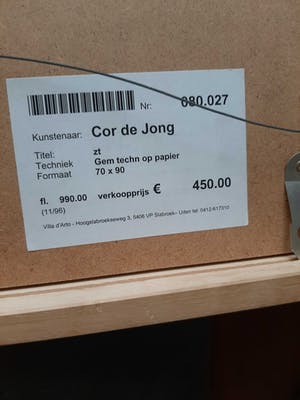 Cor de Jong - zonder titel kopen? Bied vanaf 1!