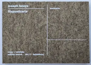 Joseph Beuys - Filzpostkarte – Siebdruck auf Filz – Multiple kopen? Bied vanaf 27!