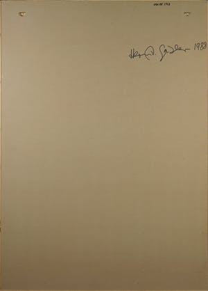 Hermann Gabler - Acryl en zeefdruk op paneel, Nahendes Denken - Ingelijst (Groot) kopen? Bied vanaf 50!