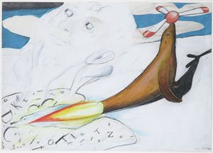 Paul Klemann - Gemengde techniek op papier, Geboorte van Zeus kopen? Bied vanaf 200!