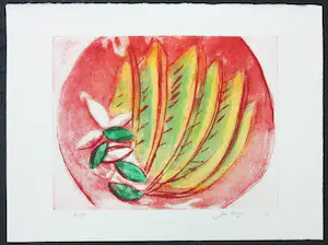 Jan Buys - Ets en aquatint, Schaal met fruit kopen? Bied vanaf 1!