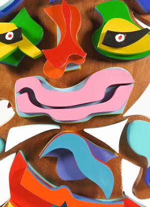 Roja Ting - Tweezijdig beschilderd houten sculptuur kopen? Bied vanaf 350!