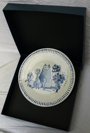 Jan Kruis - Delfts Blauw bord , Jan Jans en de Kinderen – Rode Kater, Loedertje en Lotje kopen? Bied vanaf 1!