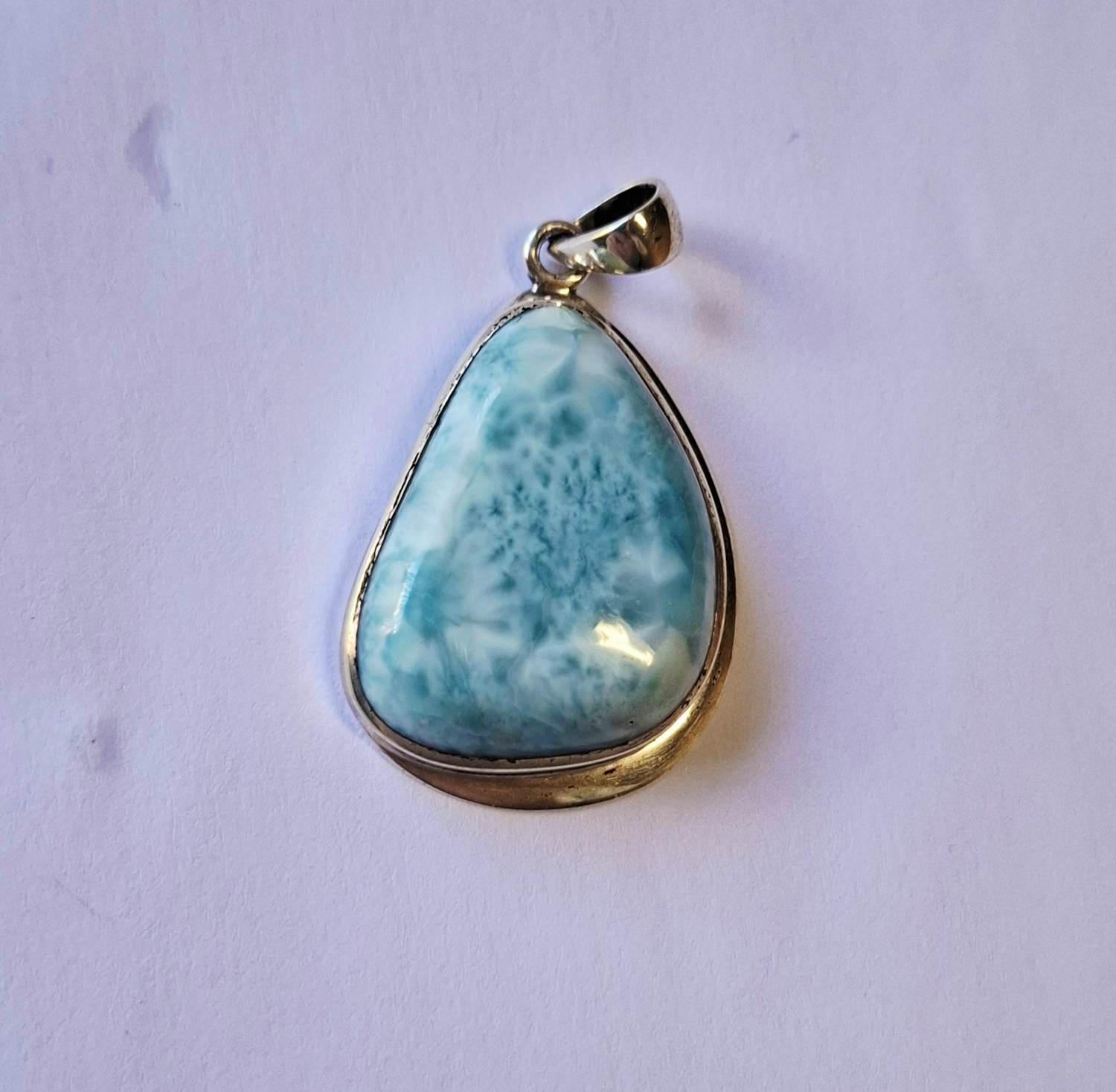 Nieuwe Unieke hanger  925 sterling zilver met een Larimar edelsteen. kopen? Bied vanaf 65!