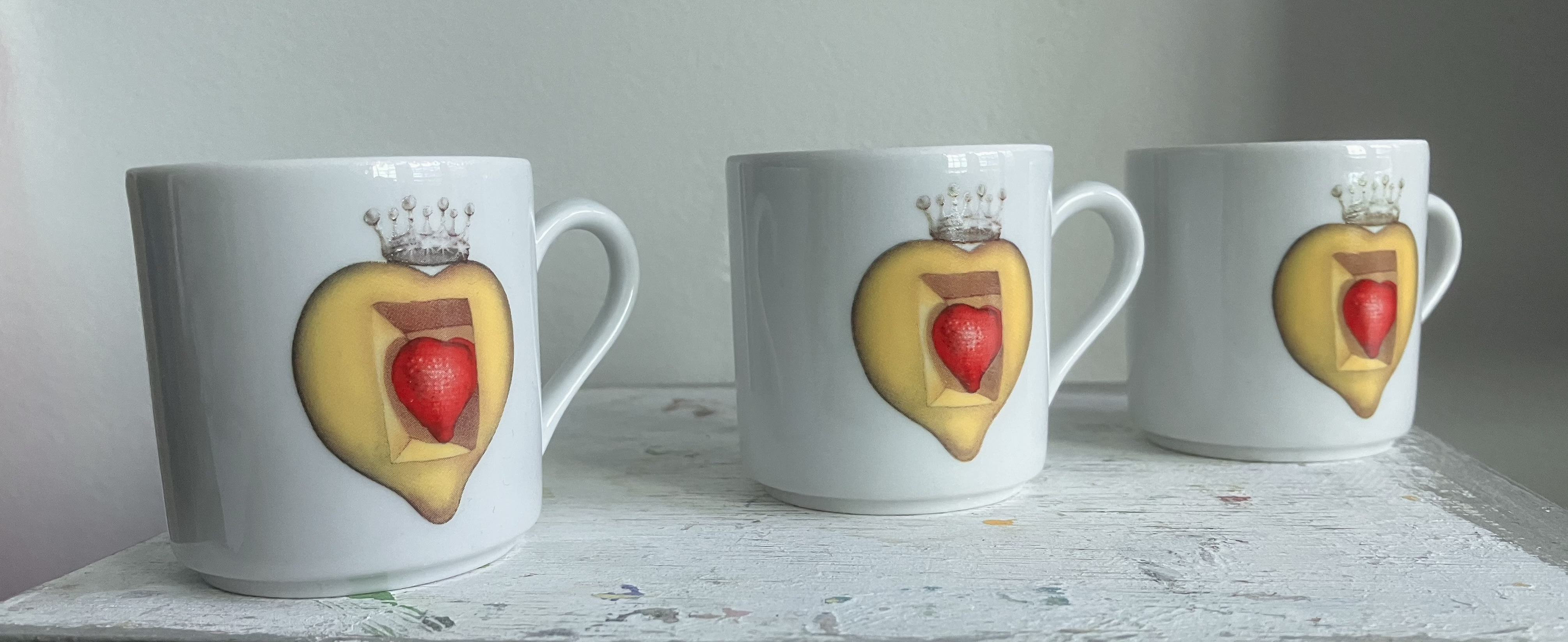 Salvador Dali - 3 koffiekopjes "El Corazon Real" - Porselein - 2004 kaufen? Bieten Sie von 20!