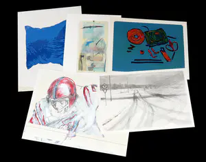 Nora van der Flier - en andere! - Lot met 10 werken op papier kopen? Bied vanaf 1!