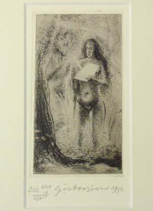 Ger Boosten - De Verleiding, mooi gelijst verkocht voor € 75!