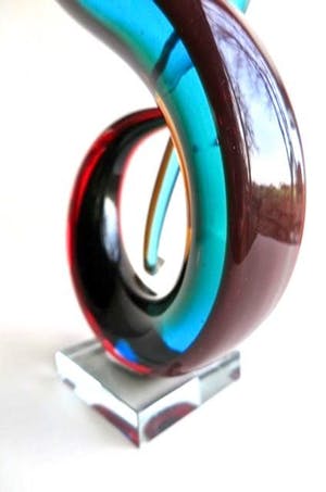 Vetro Design - Slangenfiguur - Massief gekleurd glas - Handgemaakt kopen? Bied vanaf 1!