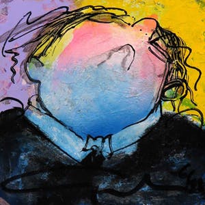 Gerdine Duijsens-Kroeze - Zeefdruk op stevig papier, Man (met ophangsysteem) kopen? Bied vanaf 1!