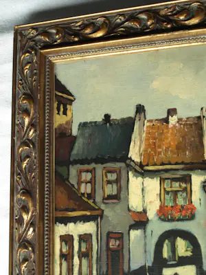 Herman Ansingh - Olieverf op paneel , Oude vrouw in straatje bij poort – Lijst, 64½ x 54½ cm kopen? Bied vanaf 1!