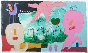 Wouter Stips - Zeefdruk, Zonder titel - Ingelijst kopen? Bied vanaf 50!