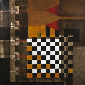 Marie Louise Houweling-Oudkerk - Acryl op doek, Carre II (Groot) kopen? Bied vanaf 1!