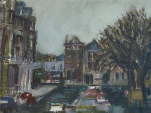 Dineke van Tongeren - Gouache , Stadsgezicht – gesigneerd & ingelijst – 1972 kopen? Bied vanaf 40!