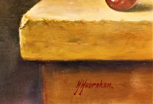 Hans Habraken - Emaillen schaal met kersen kopen? Bied vanaf 525!