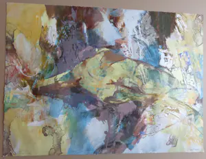 Hans Vanhorck - ABSTRACTIE / KLEURLITHO / 52x71cm / SIG kopen? Bied vanaf 35!