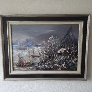 AcheterJan Makkes - Winterlandschap met schepen? Enchérissez de 100!