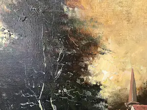 Niet of onleesbaar gesigneerd - Landschap Hollandse school. kopen? Bied vanaf 1!