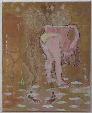 Karin Bos - Set van drie schilderijen (olieverf op doek), Showgirl I, III en Lumberjack girl kopen? Bied vanaf 100!