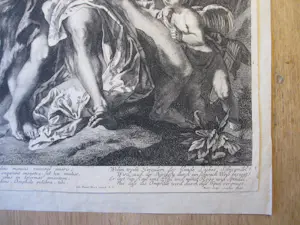 Martin Crophius - Hercules en Omphale gravure naar François Le Moyne uit 1724. kopen? Bied vanaf 100!