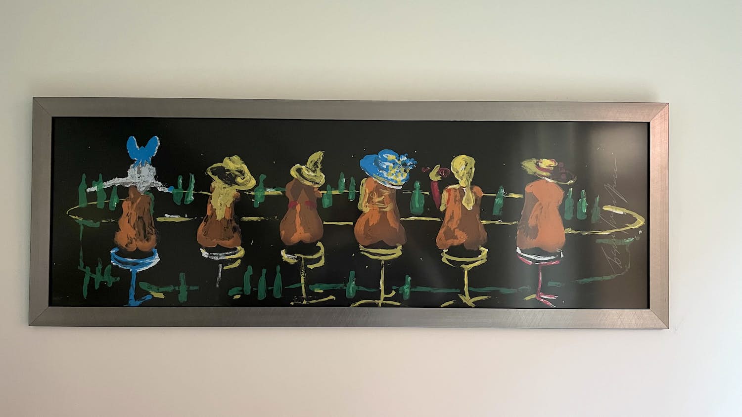 Espen Hagen - Six ladies at The black bar verkocht voor € 125!