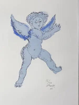 Corneille - ingelijste litho De engel naar Rubens, 2002 kopen? Bied vanaf 230!