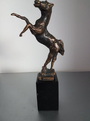 Ruurd Hallema - Bronzen beeld "Steigerend Paard" kopen? Bied vanaf 50!