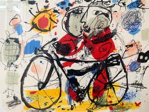 Kees Salentijn - Hombrecito con bicicleta verkocht voor € 50!