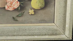 Louis Schrikkel - Olieverf op doek, Bloemstilleven - Ingelijst kopen? Bied vanaf 100!