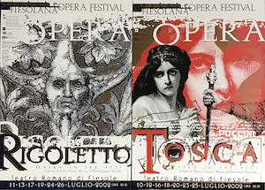 AcheterNiet of onleesbaar gesigneerd - Emo Risalita, affiches voor Opera Festival in Fiesolana Italie? Enchérissez de 1!