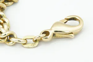 Elegante 14 karaats geel-gouden dames armband met gourmette schakel kopen? Bied vanaf 360!