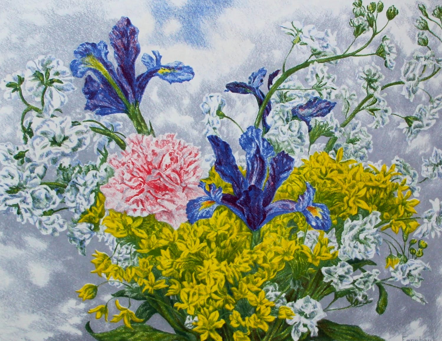 Edgar Fernhout - Litho: Bloemstilleven kopen? Bied vanaf 20!