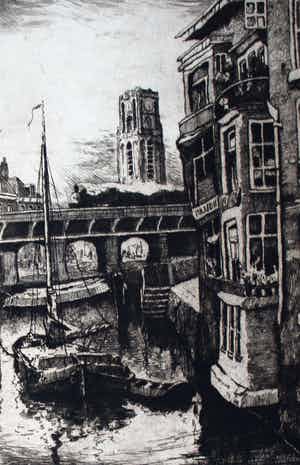 Jan Sirks - Ets: Kade van Rotterdam verkocht voor € 40!