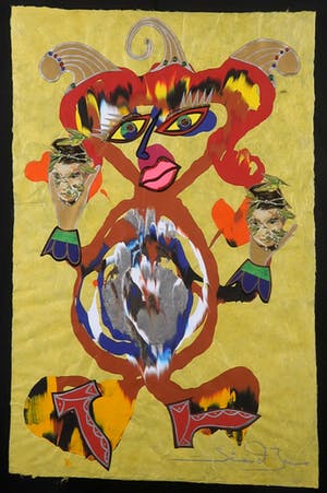 Simon & Bruno - Gemengde techniek op geschept papier, Fantasiefiguur - Ingelijst kopen? Bied vanaf 50!