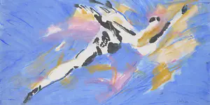 Jean Bilquin - Gemengde techniek op papier, Abstracte compositie - Ingelijst kopen? Bied vanaf 300!