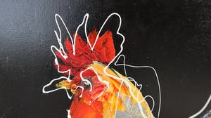 Caspar van Houten - Le coq en noir III kopen? Bied vanaf 100!