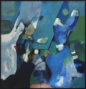 Jos Schimmer - Olieverf op doek, Abstracte compositie - Ingelijst (Zeer groot) kopen? Bied vanaf 500!