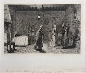 Jacob Taanman - Het Kasteel Zaenden – begin 12e eeuw [ets onafgewerkte staat 1875] kopen? Bied vanaf 95!