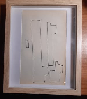 Siep van den Berg - Abstracte compositie kopen? Bied vanaf 1!