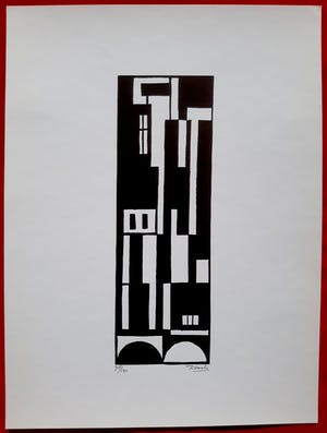 Cesar Domela - Constructivistische compositie, zeefdruk kopen? Bied vanaf 115!