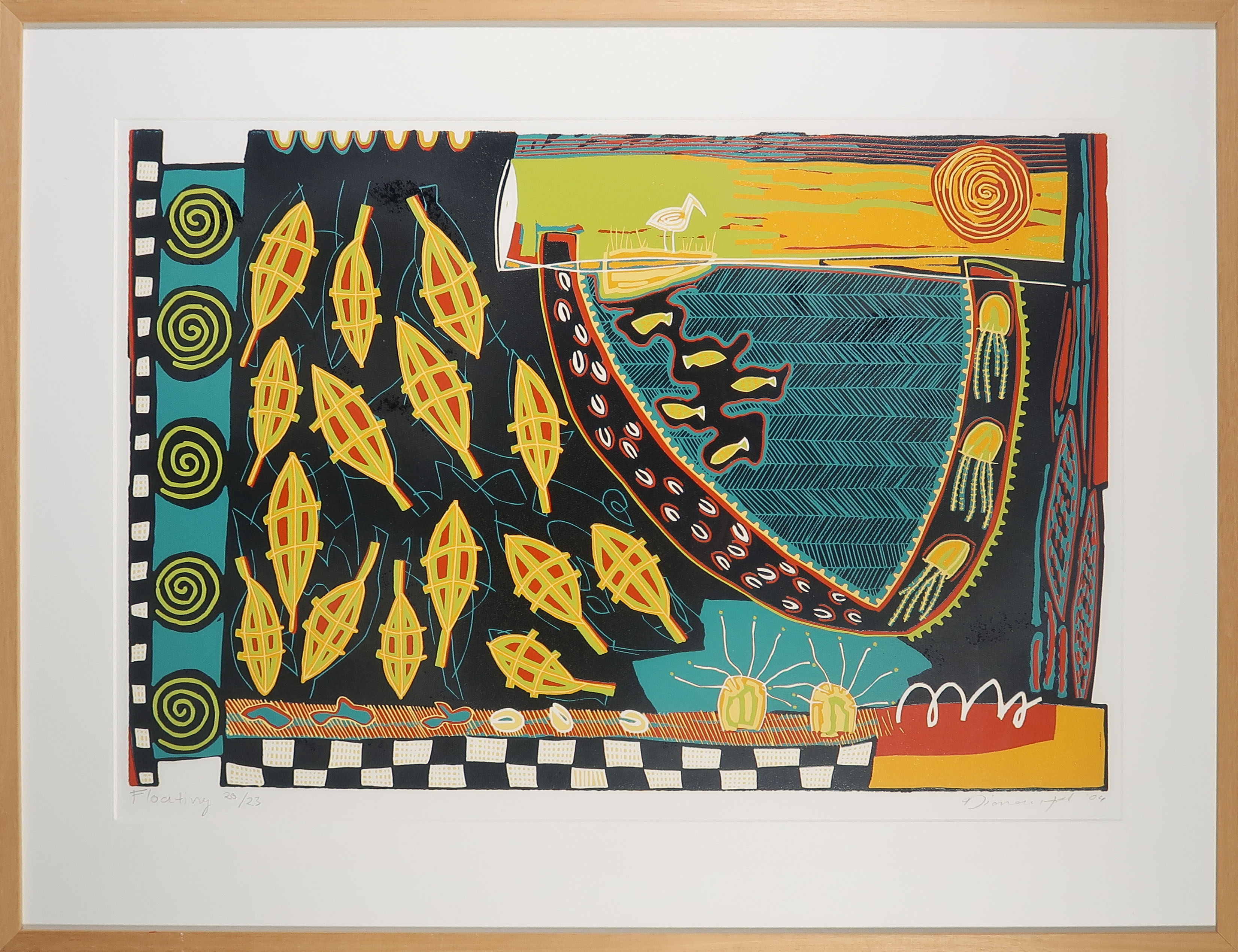 Diana van Hal - Zeefdruk, Floating - Ingelijst (Groot) verkocht voor € 40!