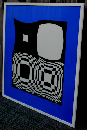 Victor Vasarely - Ingelijste zeefdruk: Japet kopen? Bied vanaf 495!