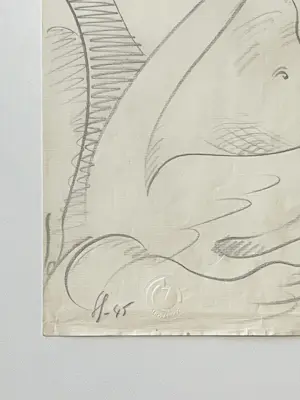 Victor Servranckx - surrealistische compositie met naakt en zwaan kopen? Bied vanaf 485!