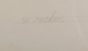 Willebrord Ricken - Bordpapier - 1975 - potlood en aquarel op papier kopen? Bied vanaf 20!