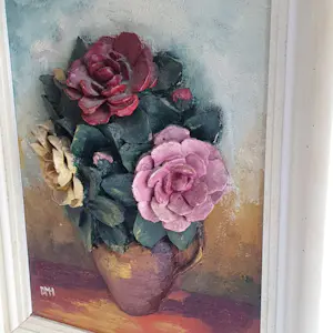 Gerdina Johanna Horvers - Reliëfschilderij met Bloemen kopen? Bied vanaf 35!