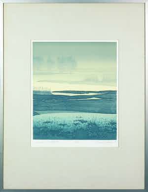 Hans Heijman - Kleurenets, Maas bij Poederoyen - Ingelijst verkocht voor € 35!