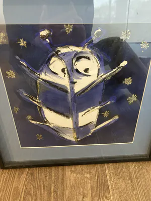 Liduine Wauters - Acryl op board ‘ Bang in ‘t donker’ kopen? Bied vanaf 40!